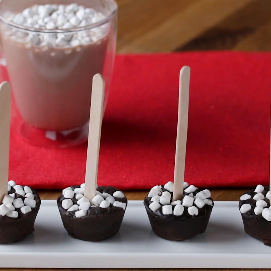 Hot Chocolate With Marshmallow On A Stick Recipe by Tasty