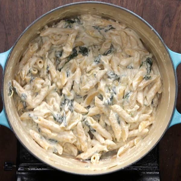 Spinach Artichoke Penne Pasta