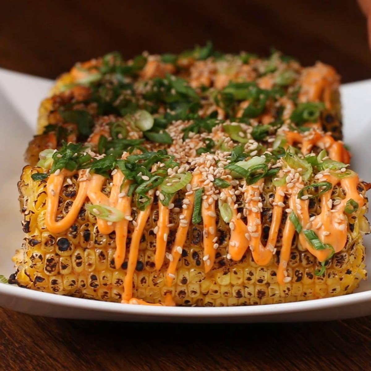 Sriracha Sesame Grilled Corn