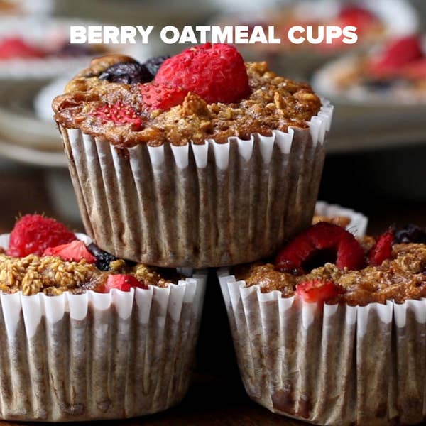 Make-Ahead Berry Oatmeal Cups