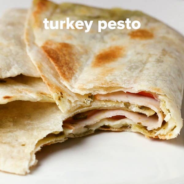 Turkey Pesto Toaster "Quesadilla"