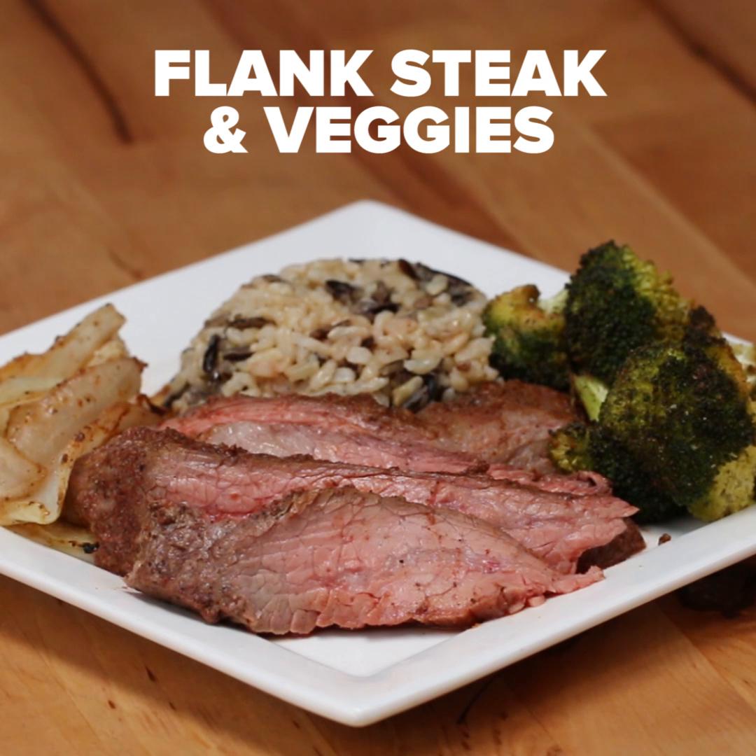 One Pan Flank Steak Veggies Recipe by Tasty