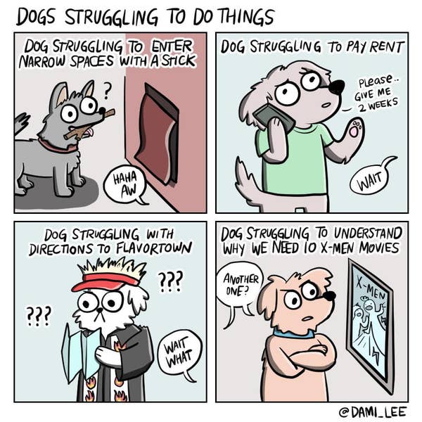 Dogs struggling to do things