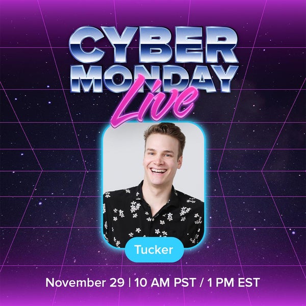 Join Tucker and the gang, starting at 10AM PST / 1PM EST, for a rundown on the best deals of the day on all things tech, home, and small business. Plus, Carolina & Spenser will go over Millenial vs Gen Z deals worth copping this Cyber Monday!