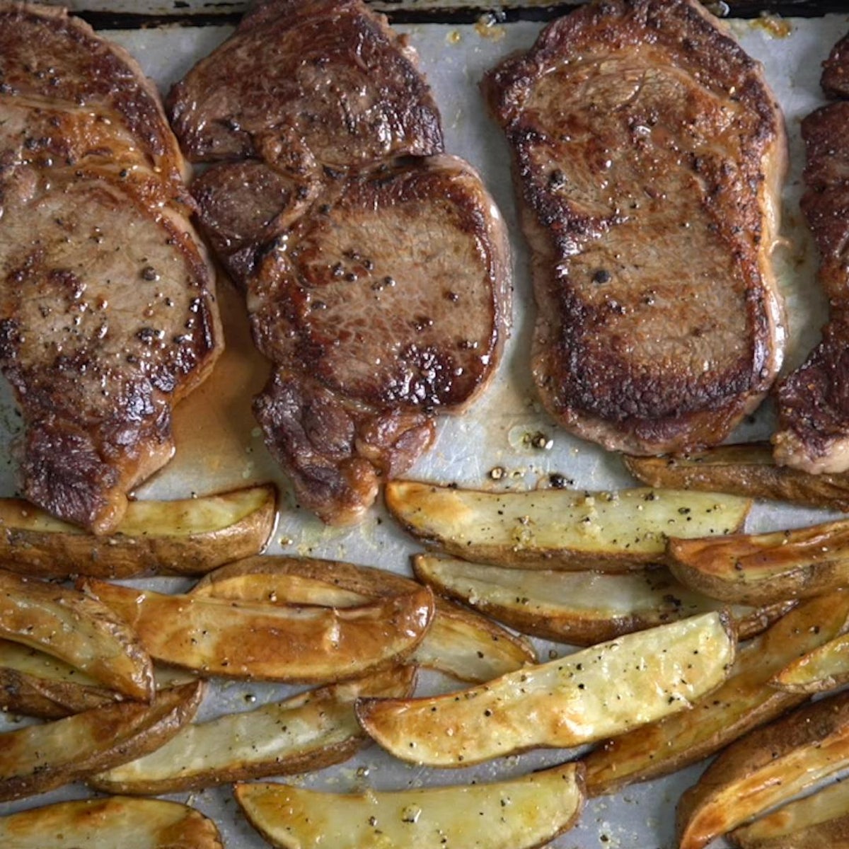 Steak Sheet Pan Dinner - one pan! Recipe - Rachel Cooks®