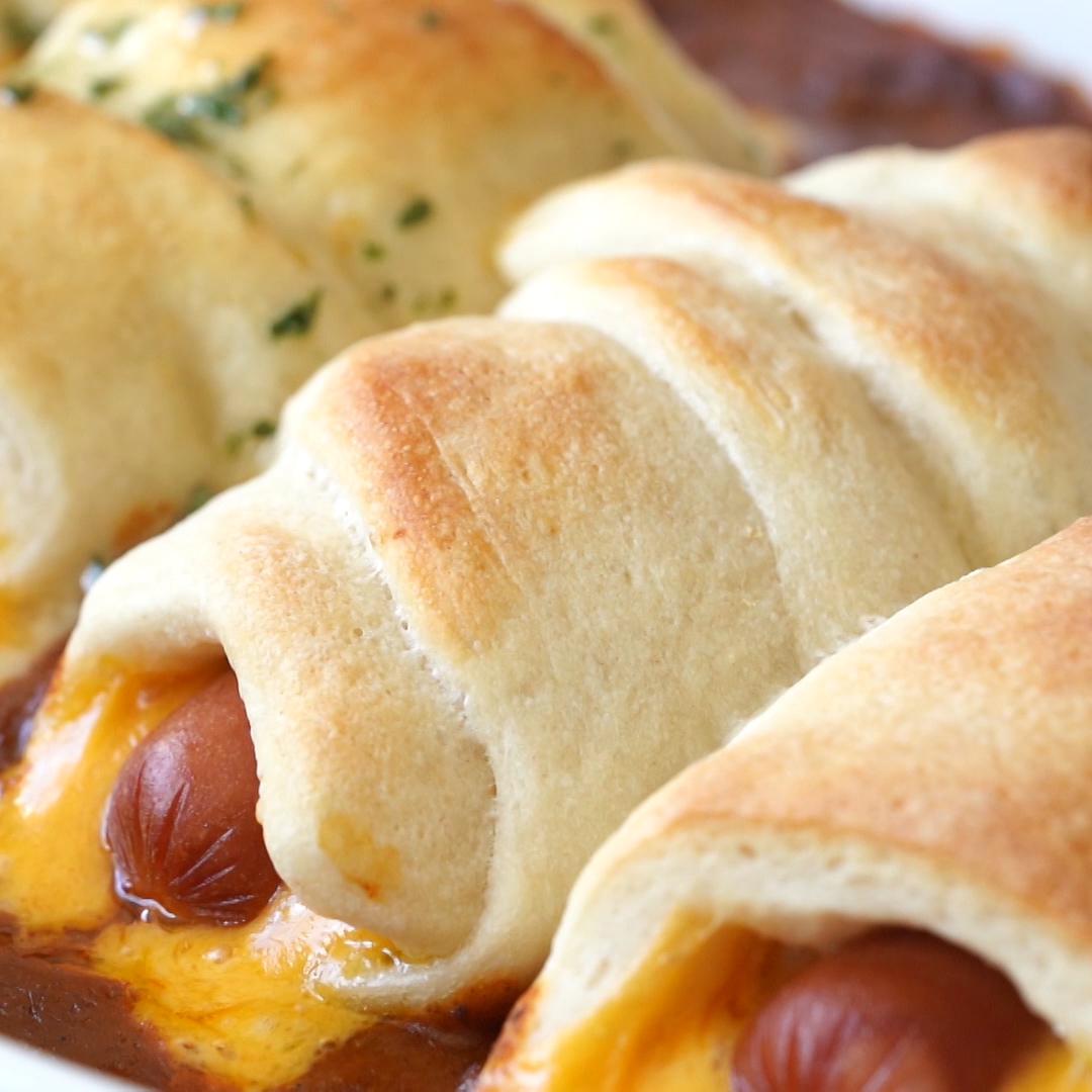 Oven Baked Chili Cheese Dogs