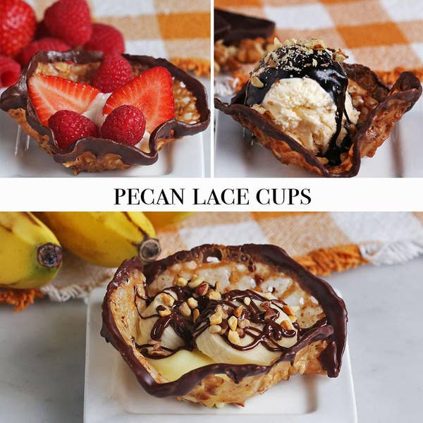Pecan Lace Cups 3 Ways