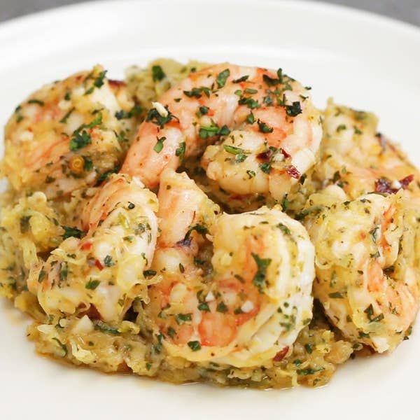 Spaghetti Squash Shrimp Scampi