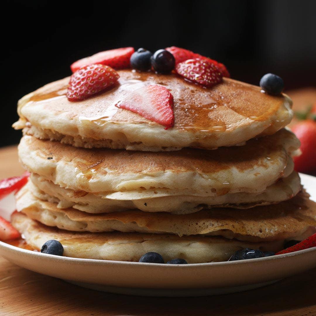 The Fluffiest Vegan Pancakes Recipe By Tasty