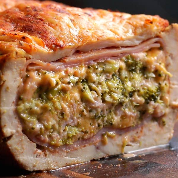Broccoli Ham & Cheddar Chicken Roll