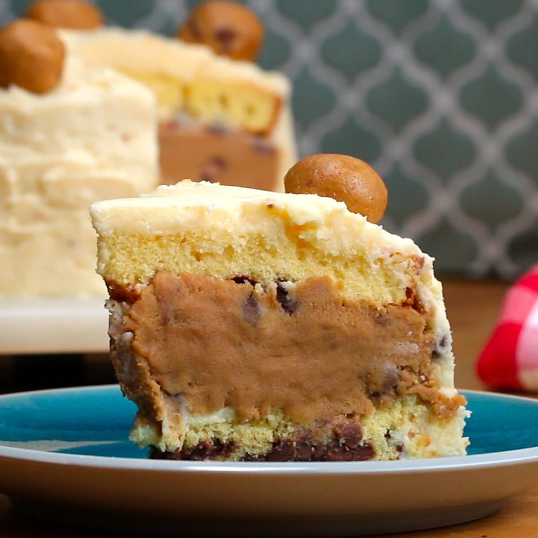 Cookie Dough Layered 'Box' Cake Recipe by Tasty image