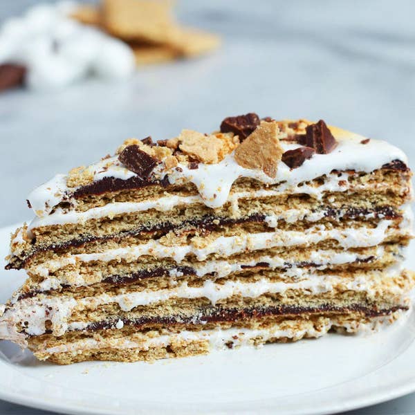 16-Layer No-Bake S’mores Cake Recipe by Tasty