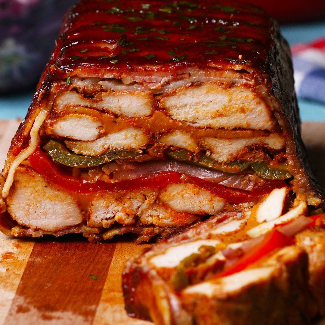 Bacon Bbq Chicken Loaf Recipe By Tasty