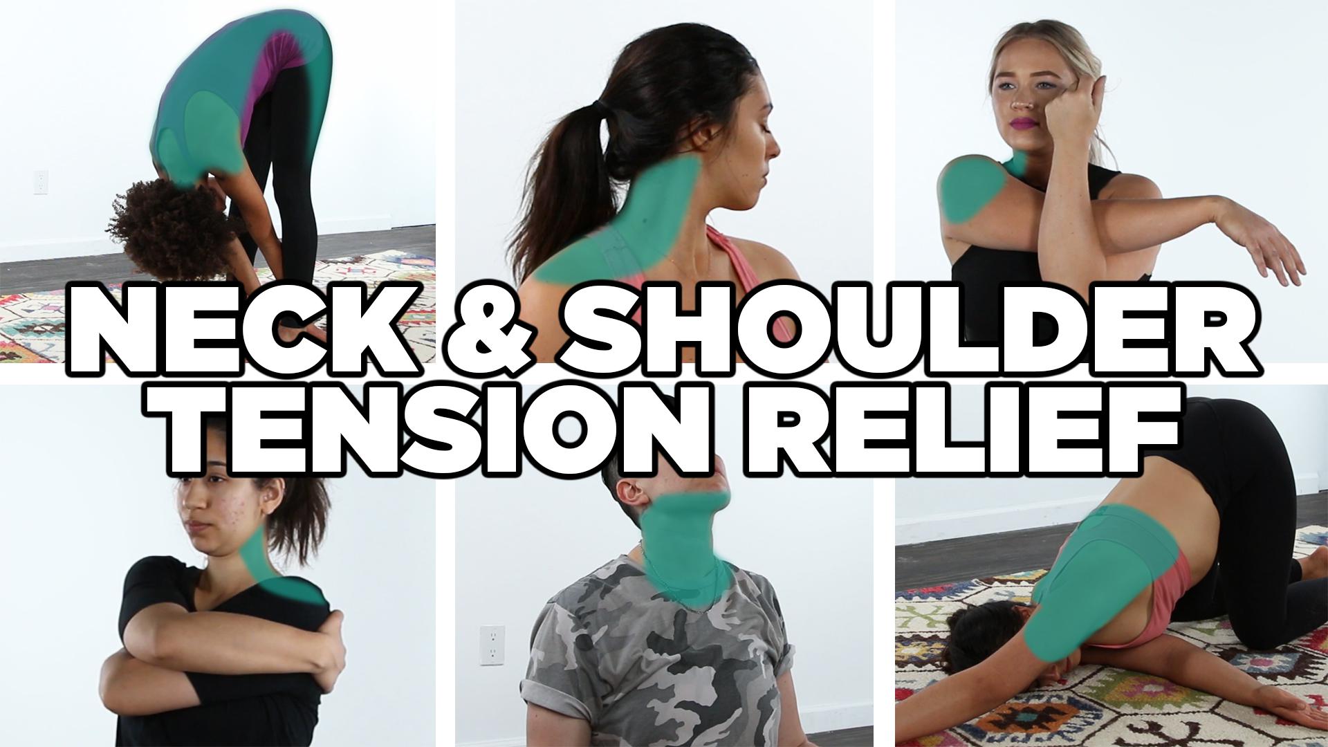 10 Simple Moves You Should Do If You Sit Too Much  Shoulder tension, Neck  and shoulder exercises, Neck exercises