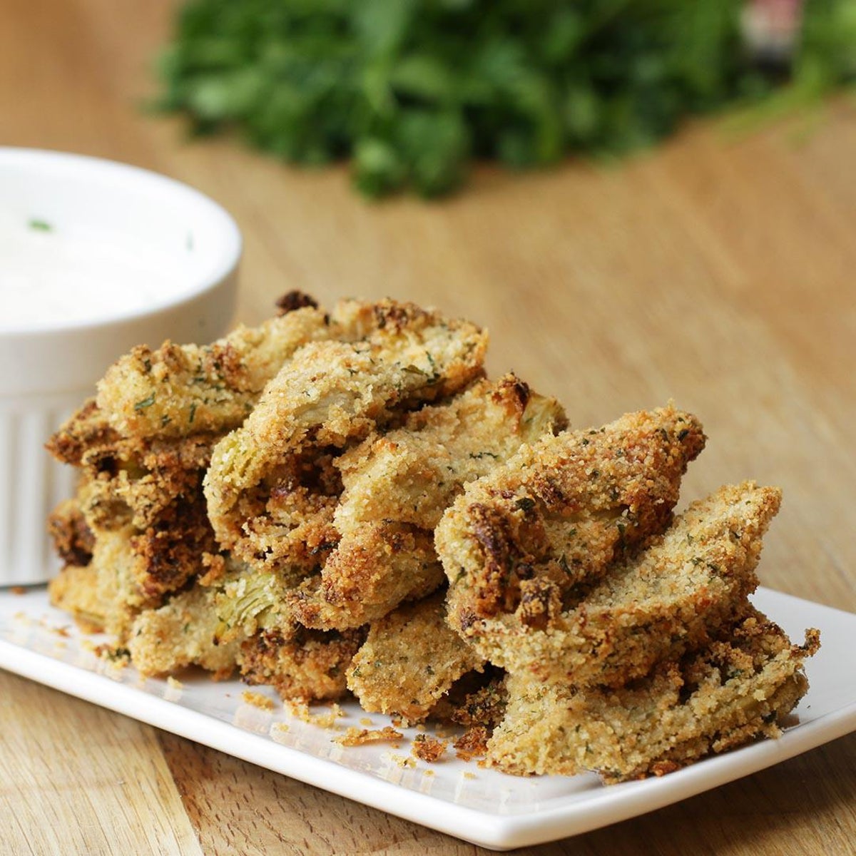 image of Baked Artichoke Bites With Garlic Aioli Recipe by Tasty recipe by Tasty