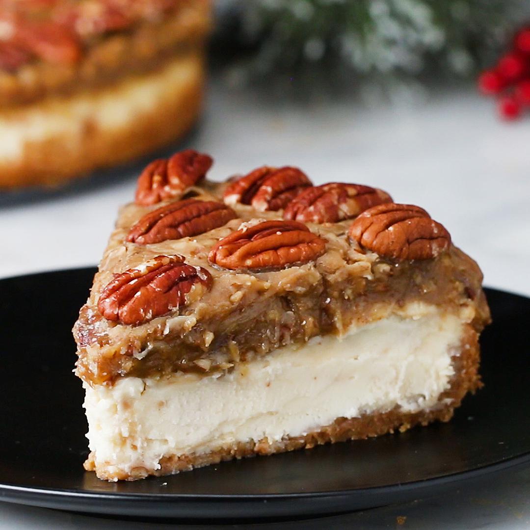 Kentucky Derby Pecan Pie Cheesecake Recipe by Maklano