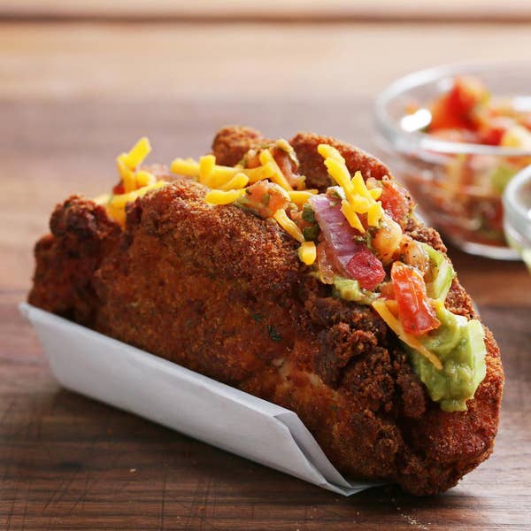 Inside-Out Fried Chicken Tacos