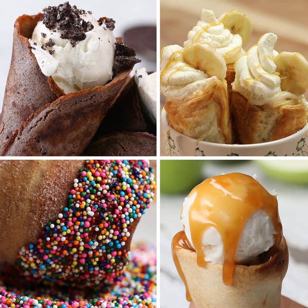 Dessert Cones 4 Ways 