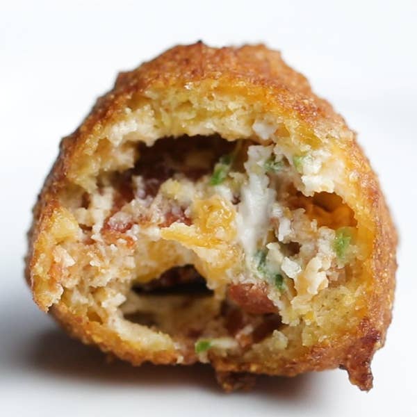 Bacon Cheddar Jalapeño-Stuffed Hush Puppies