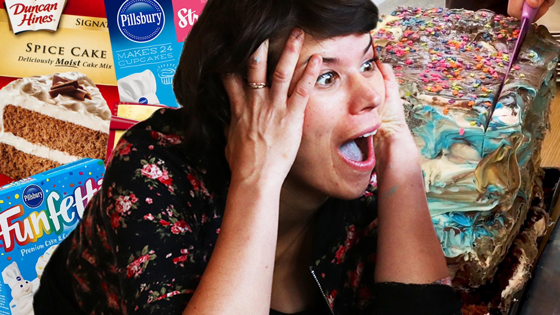 We Mixed Every Cake Flavor To Make A Giant Cake