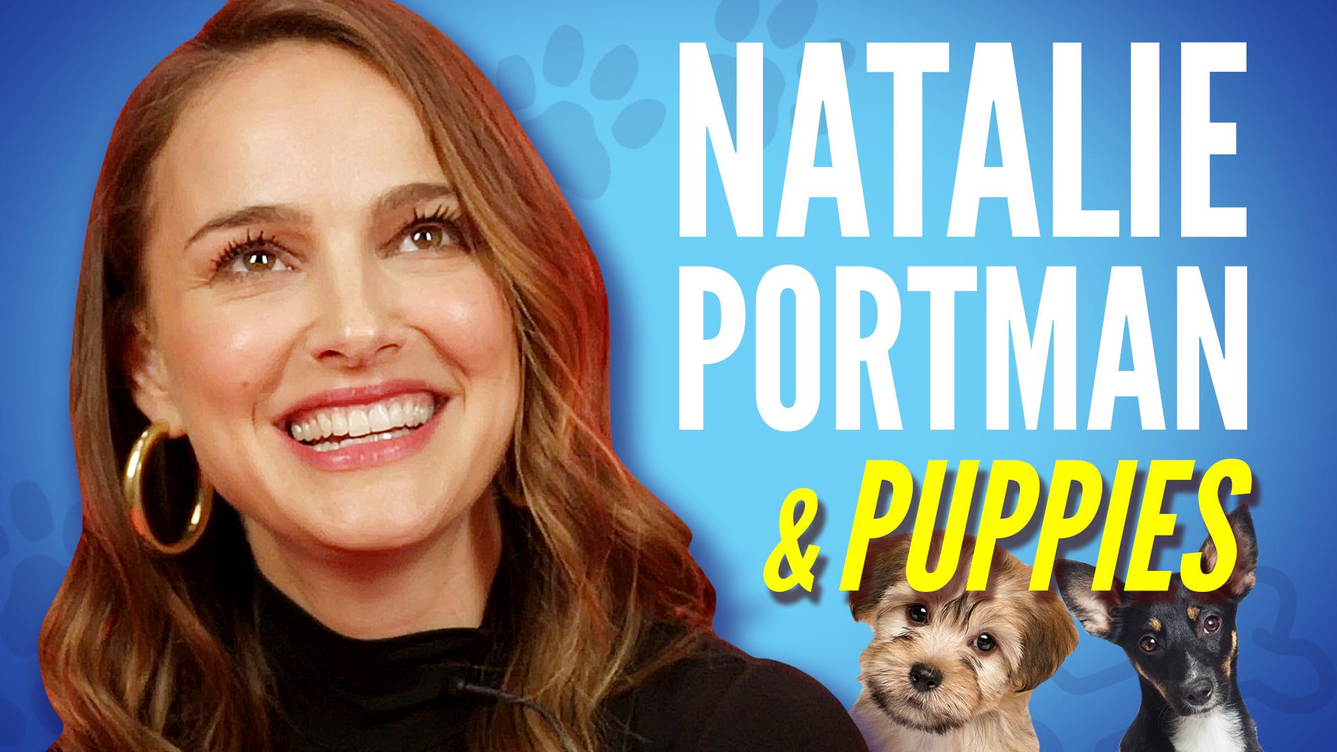 Natalie Portman Plays With Puppies While Answering Fan Questions