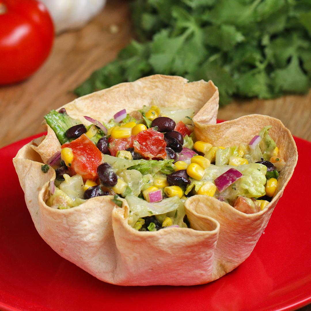 Tortilla Bowl Southwestern Salad Recipe by Tasty_image