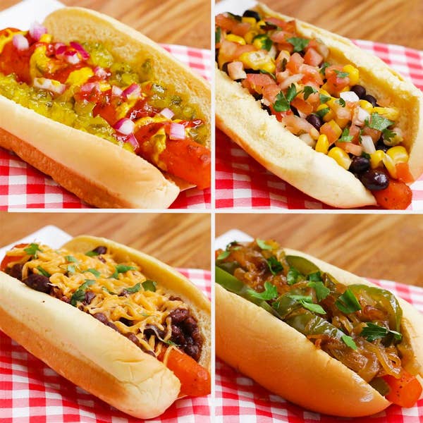 Carrot Dogs 4 Ways