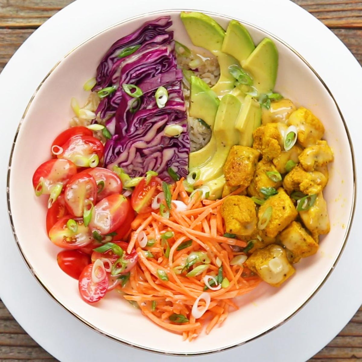 Buddha Bowl Super Salad with a Choice of Three Dressings - Vegan