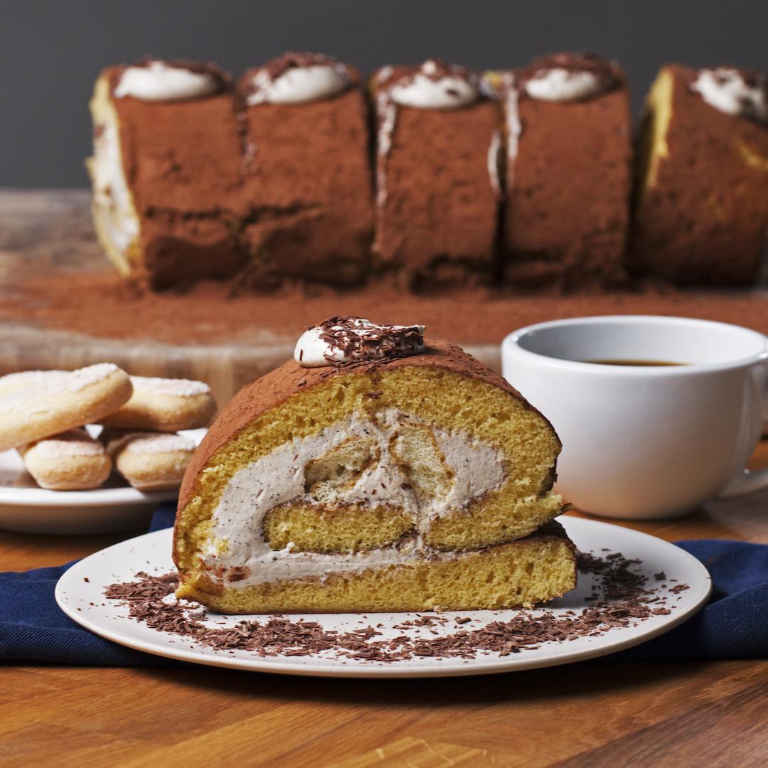 Tiramisu Cake Roll | Rotolo al Tiramisù - Recipes from Italy