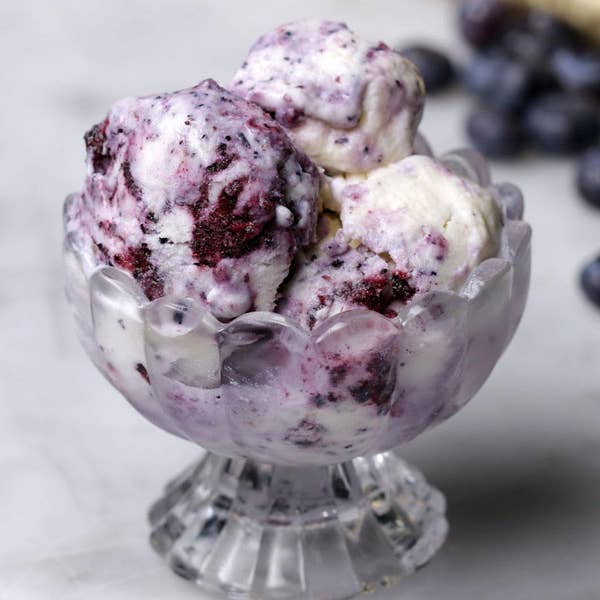 Sweet Corn And Blueberry Swirl Ice Cream
