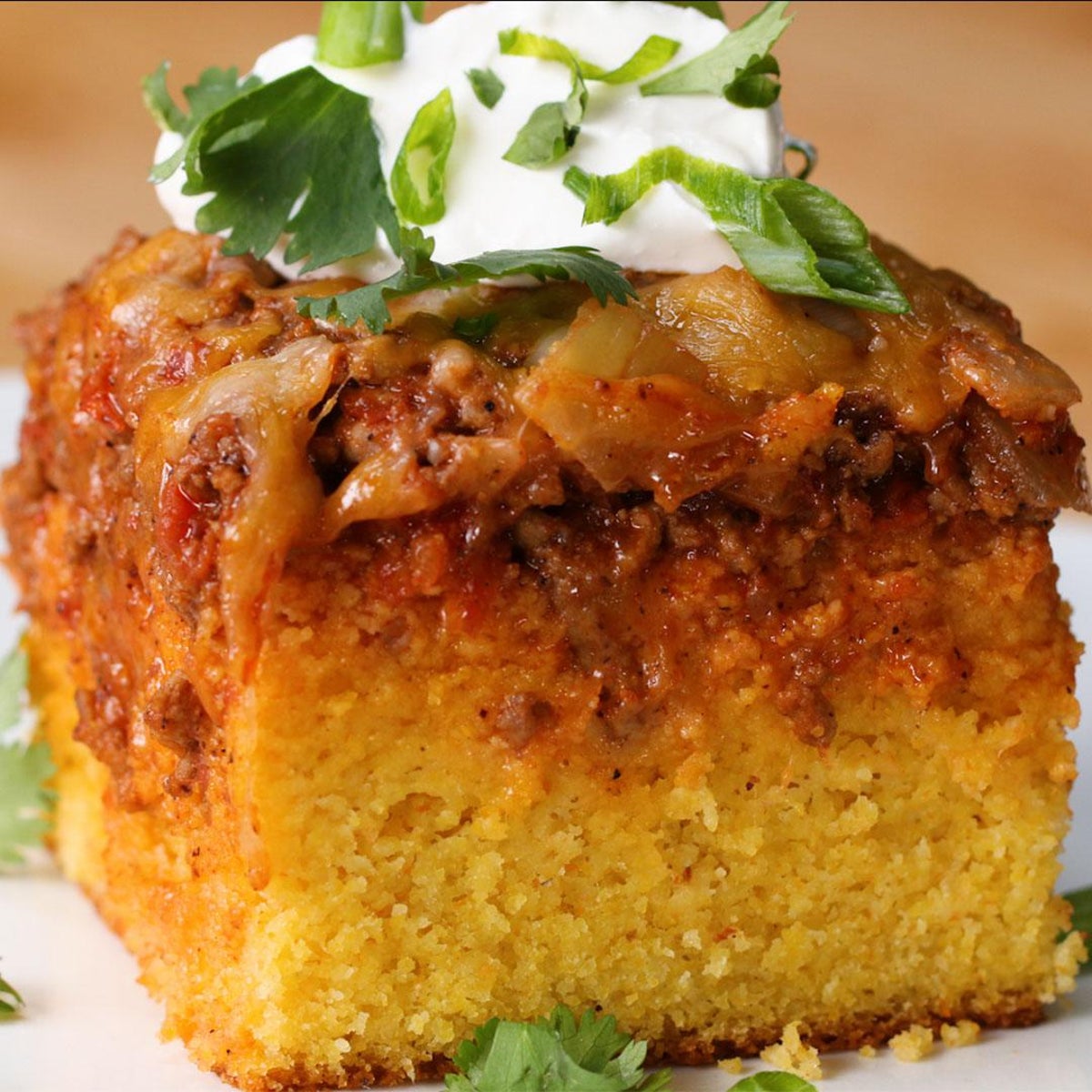 Chili-Cheese Corn Bread Poke Cake Recipe by Tasty image