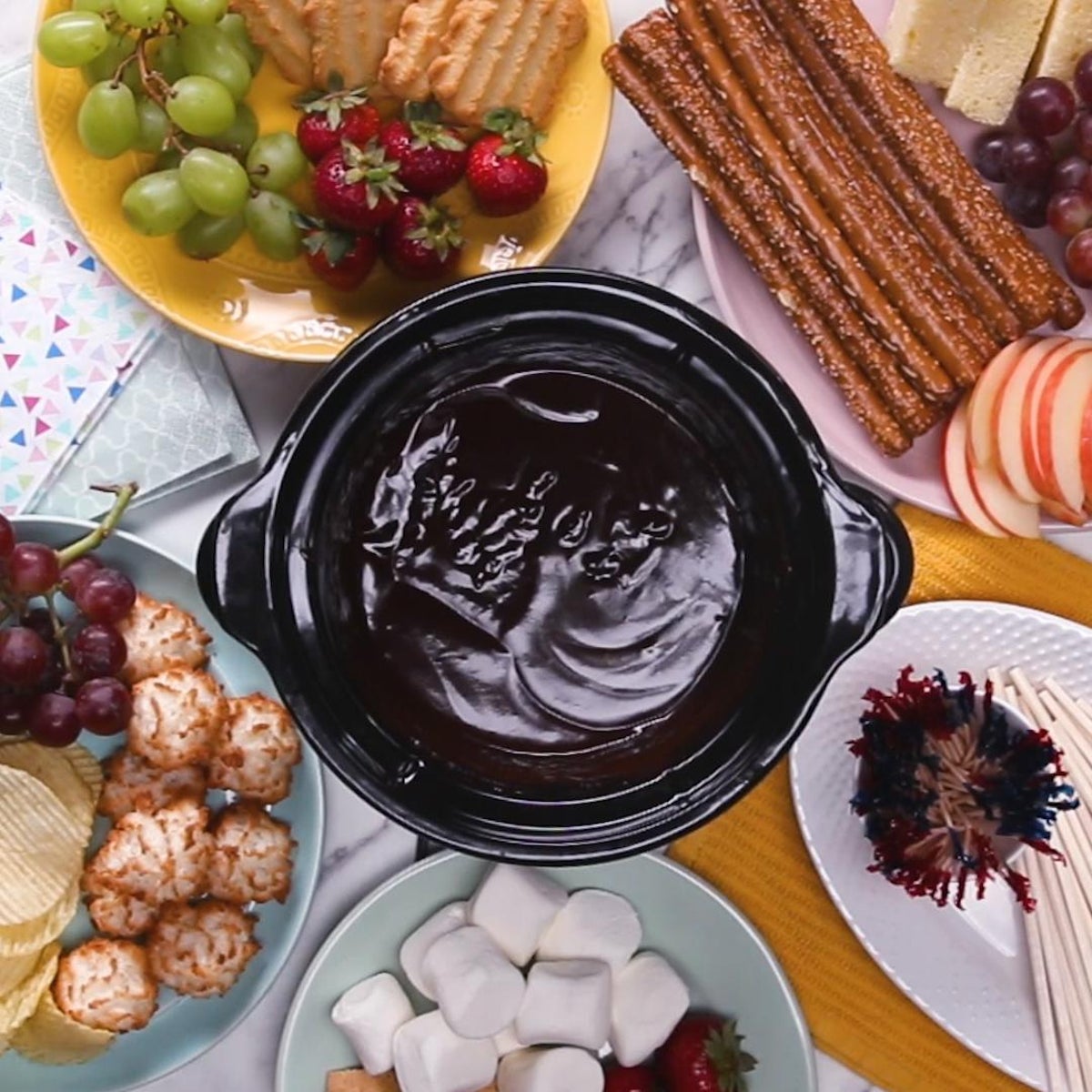 Slow Cooker Chocolate Fondue Recipe by Tasty