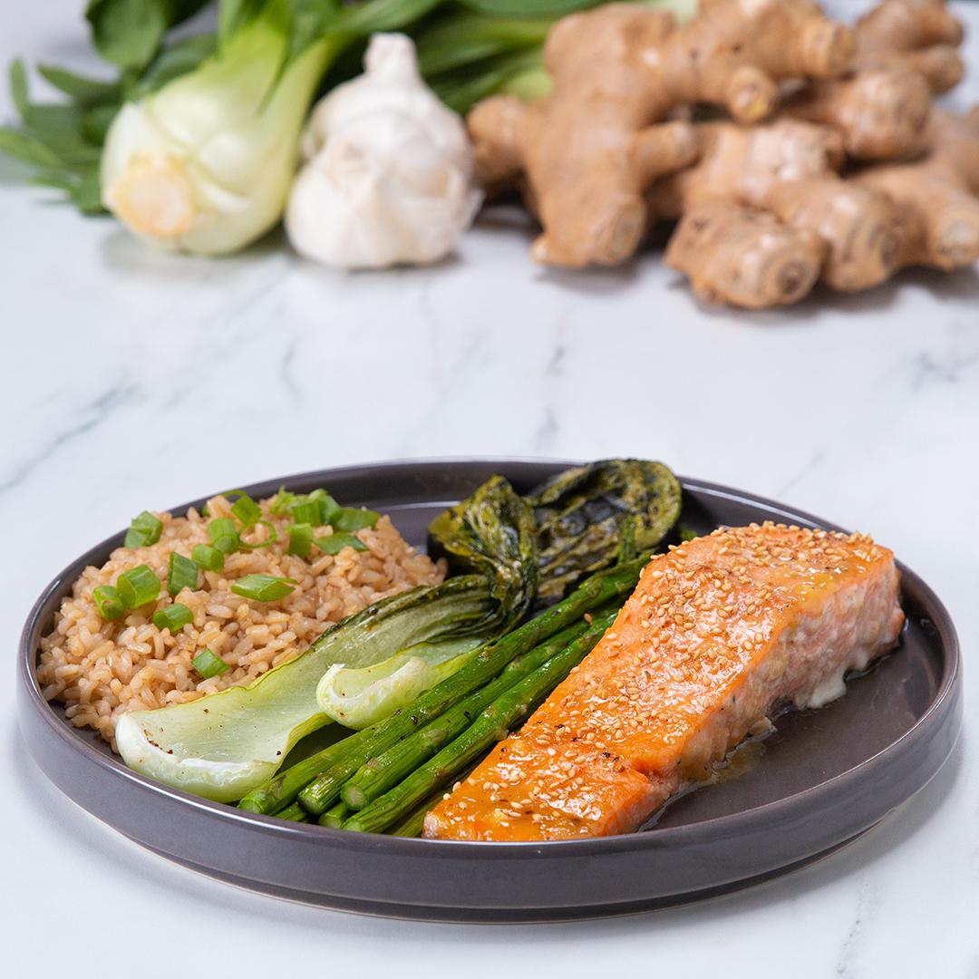 Easy One-Pan Miso Ginger Salmon Fried Rice - What To Cook Today
