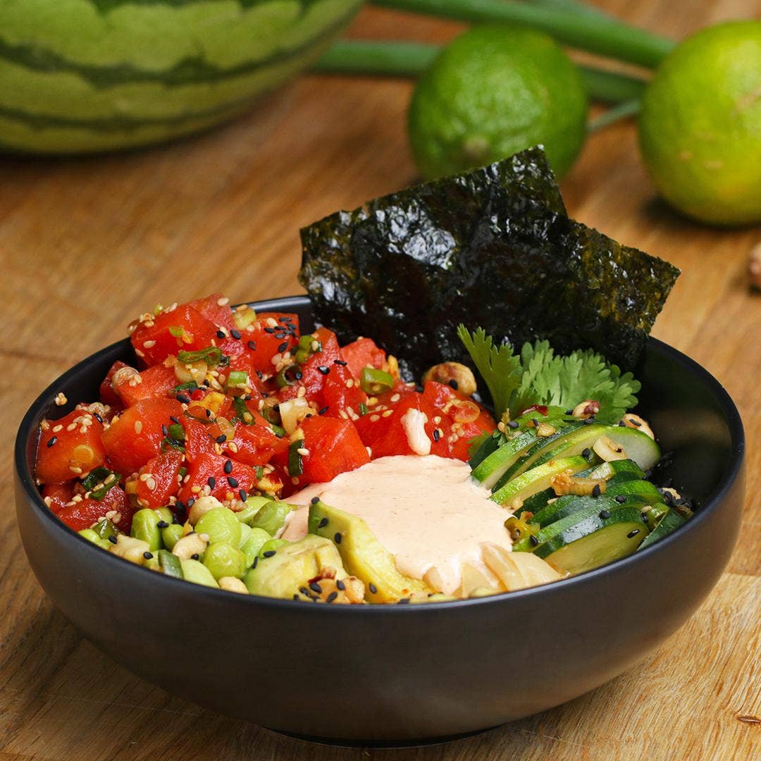 Watermelon Poke Bowl Recipe By Tasty