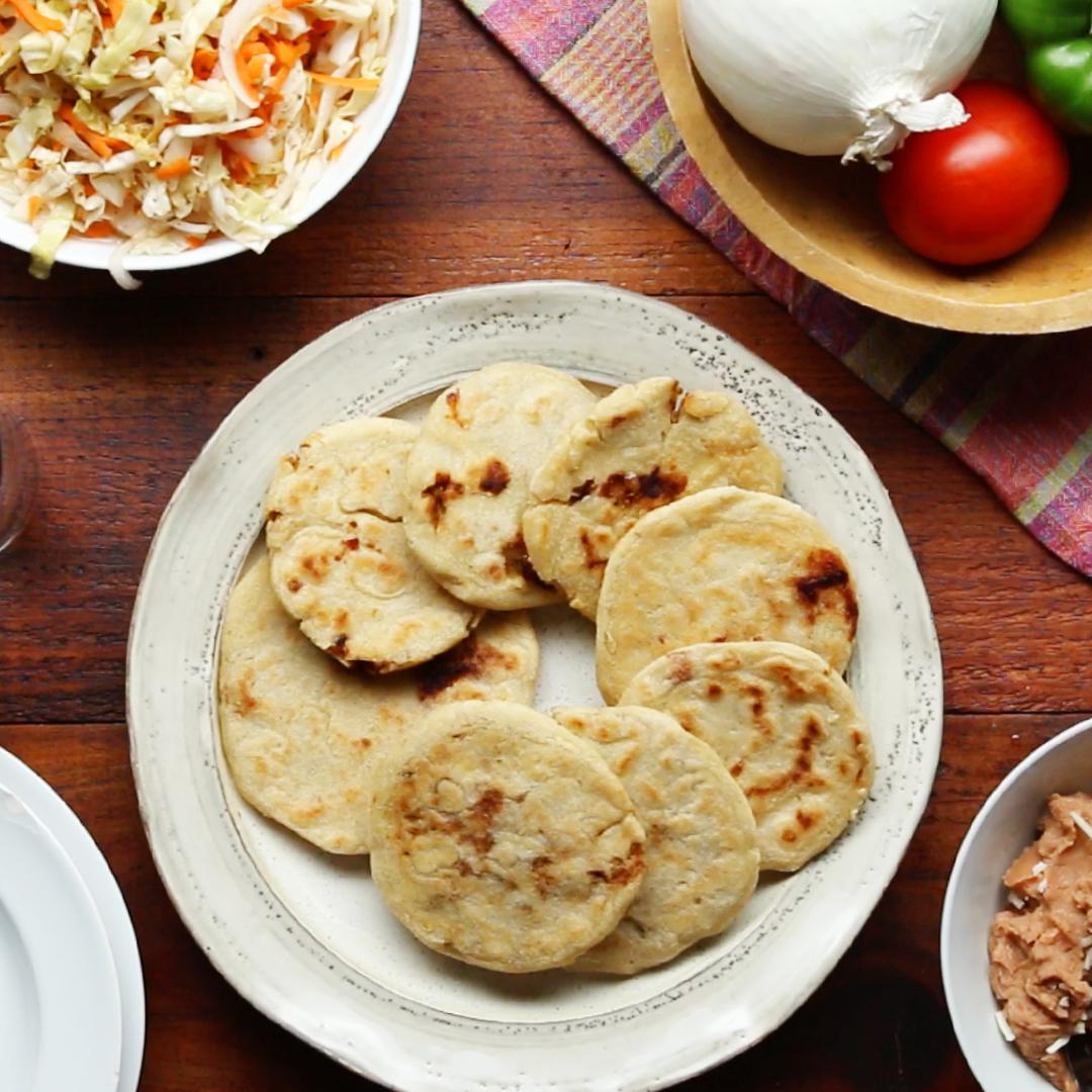 pupusas salvadoran recipe curly abuelita his made tasty