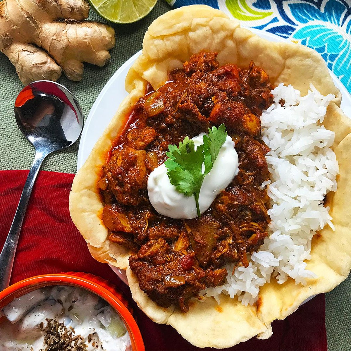 Chicken Curry Naan Bowls Recipe by Tasty-image
