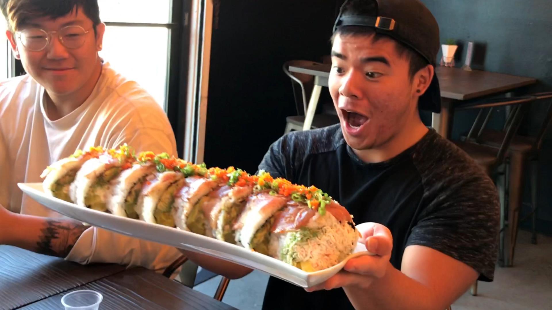 Can You Eat This 6-Pound Monster Sushi Roll?