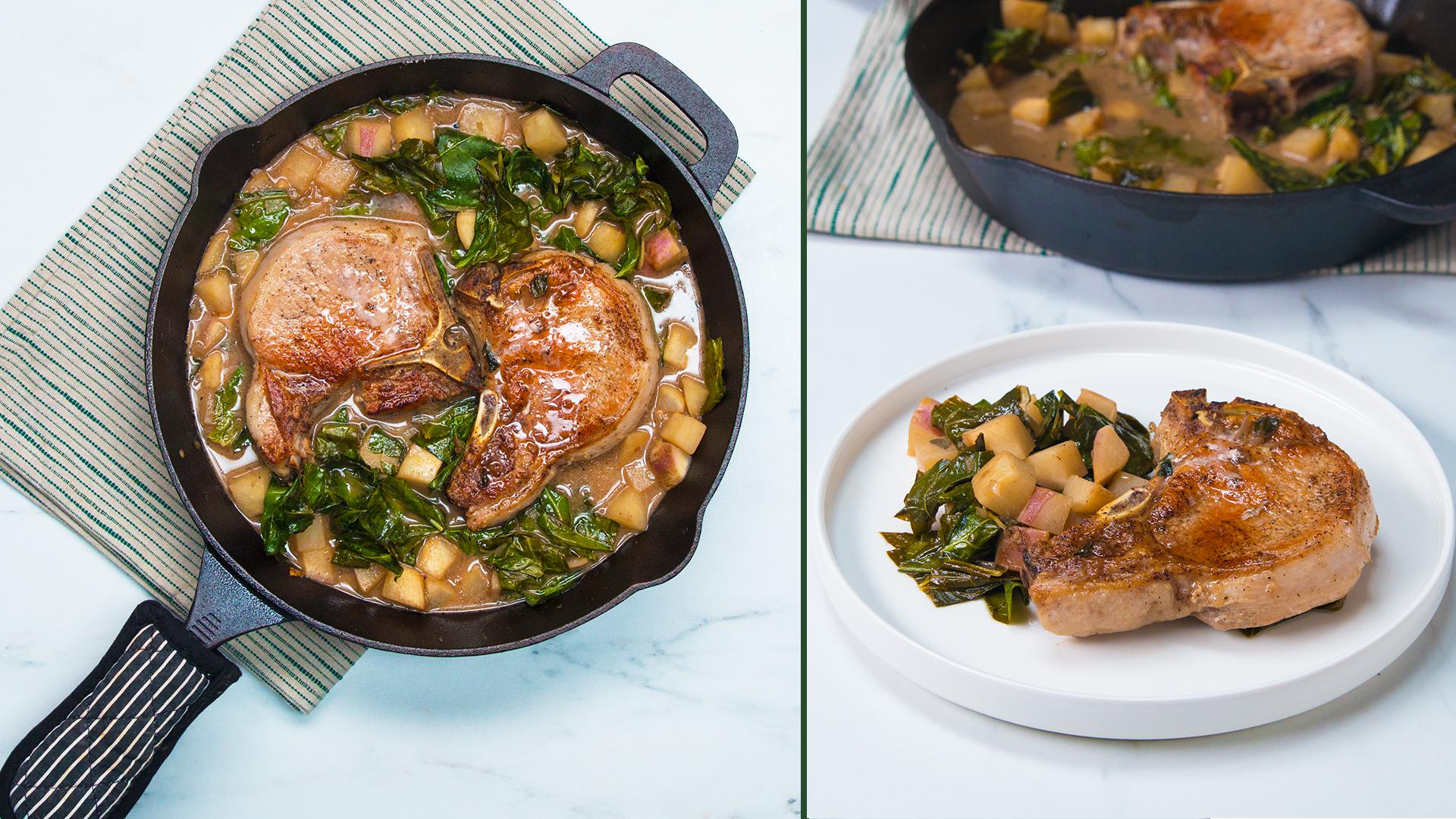 One-Pan Cider-Braised Pork Dinner