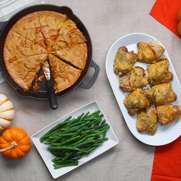 Herb Salt Chicken and Sweet Potato Au Gratin