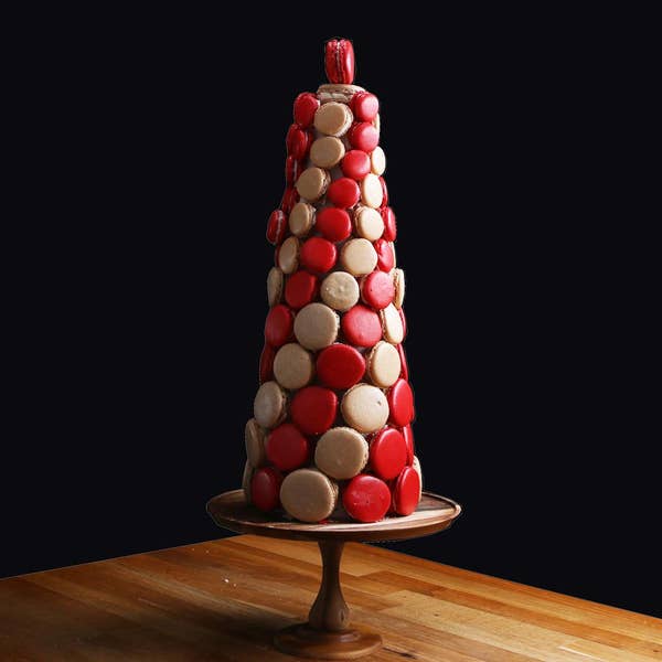 Holiday Macaron Tower