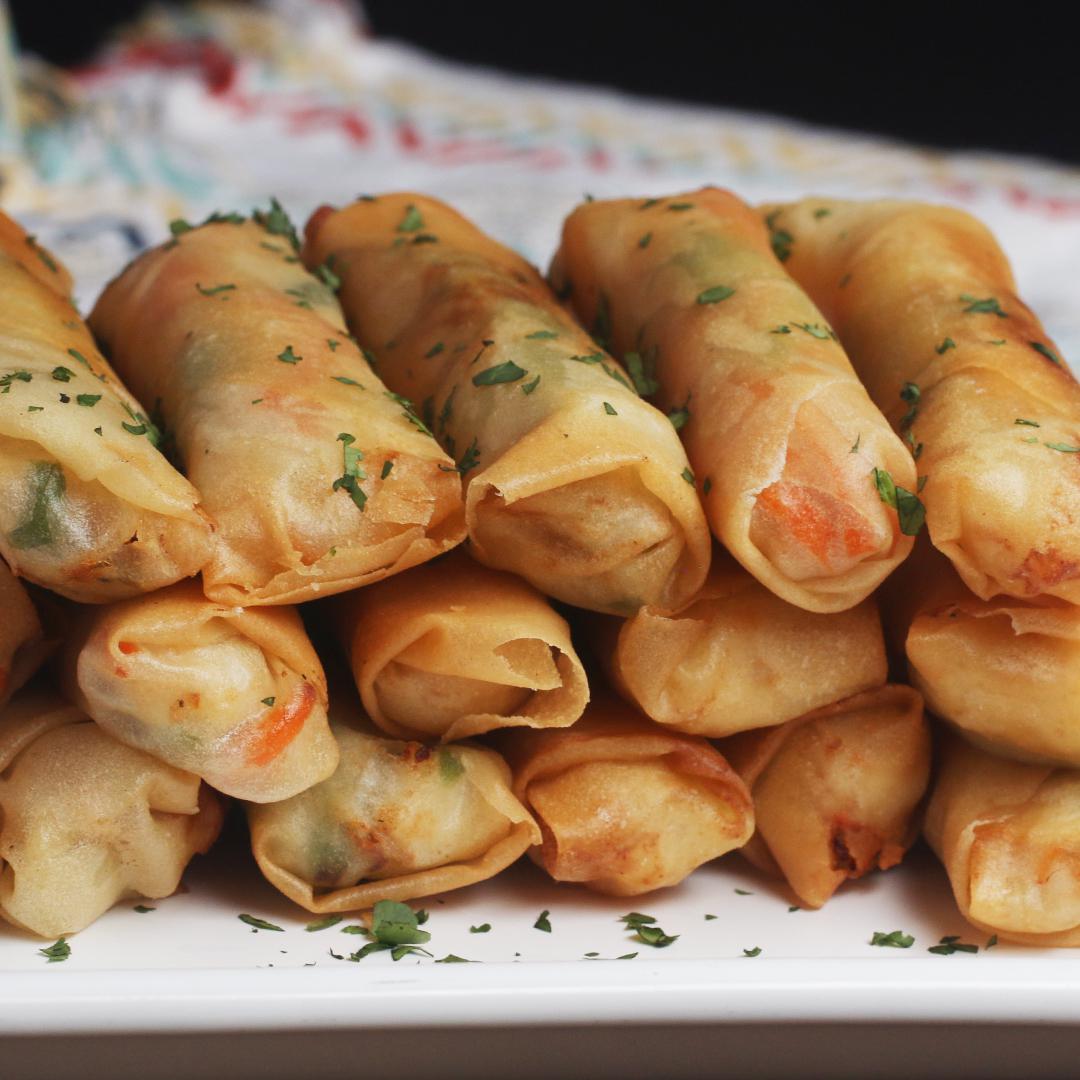 Vegetable And Shrimp Lumpia Recipe by Tasty_image
