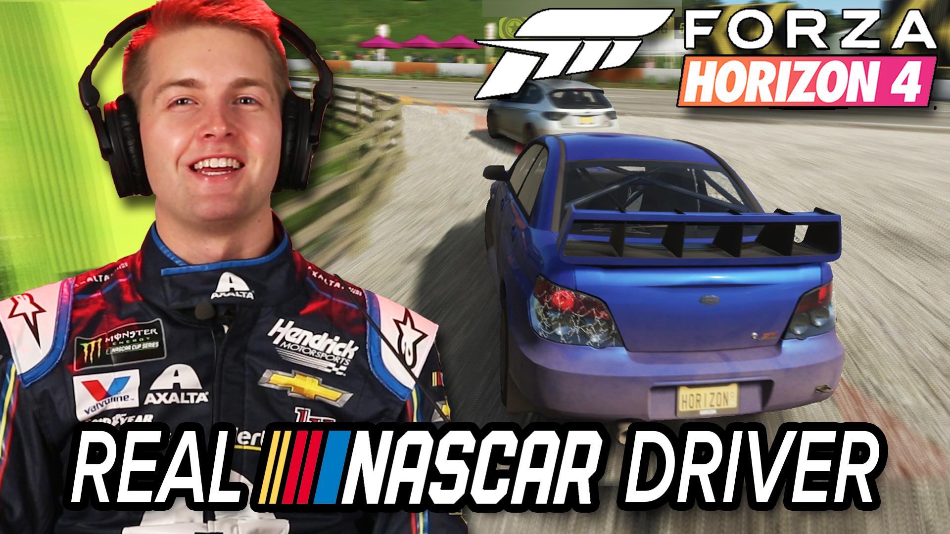 Real NASCAR Driver Races In Forza Horizon 4 • Pro Play