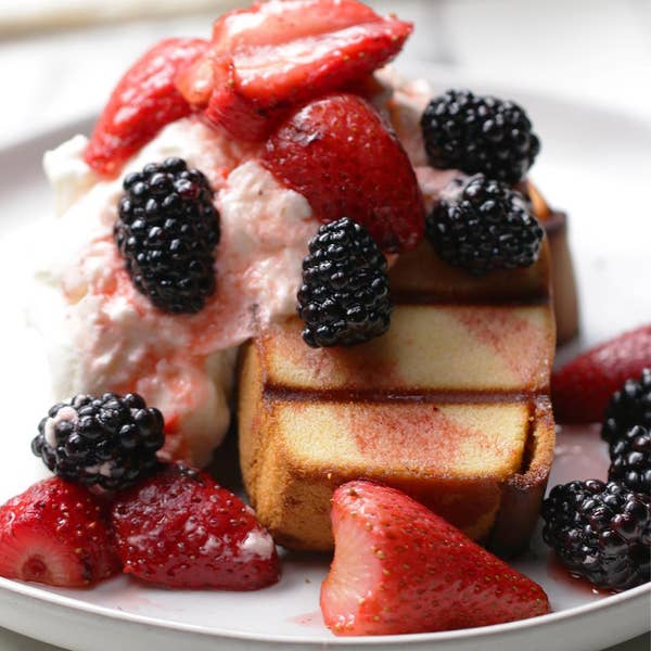 Grilled Pound Cake With Berries