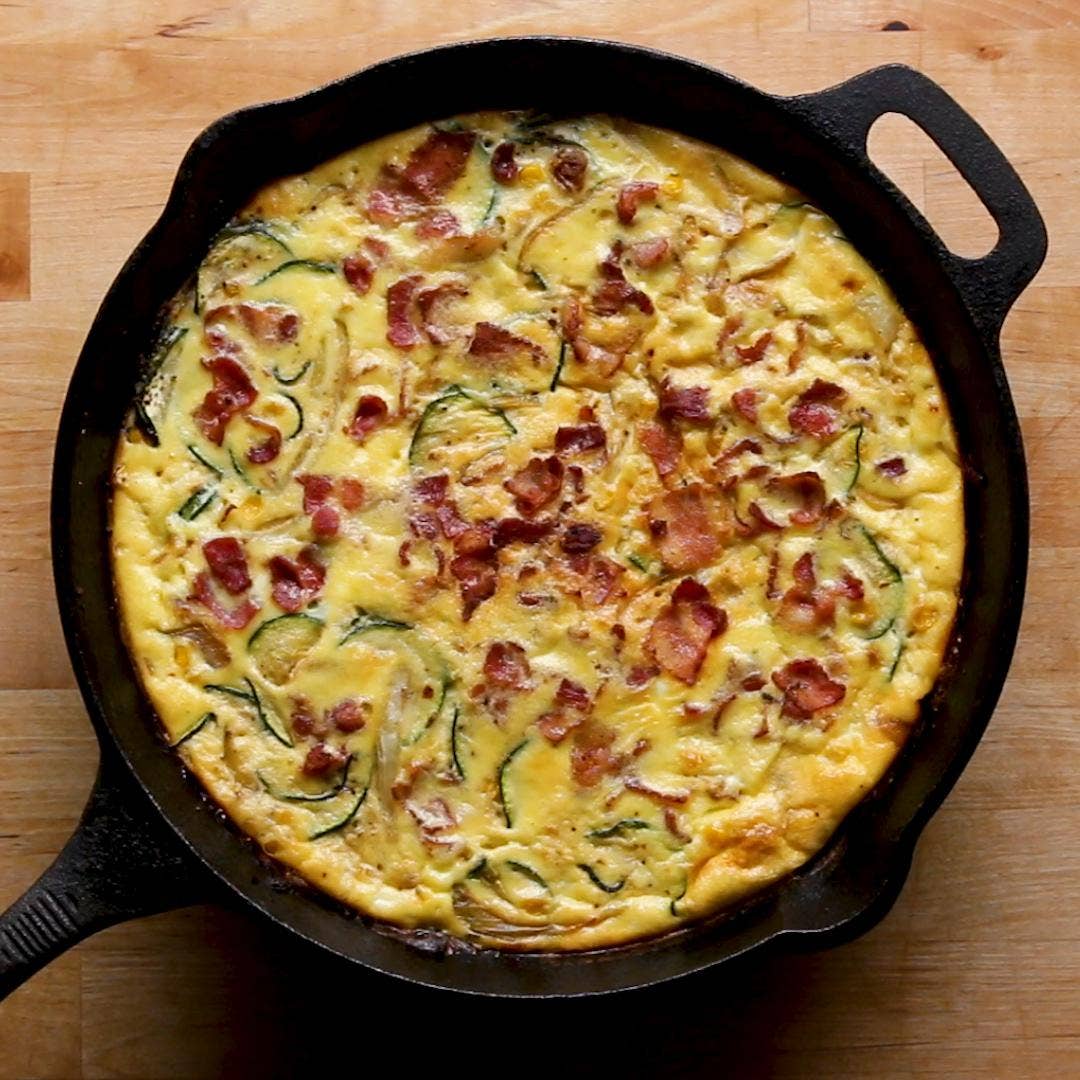 Zucchini And Corn Frittata Recipe By Tasty