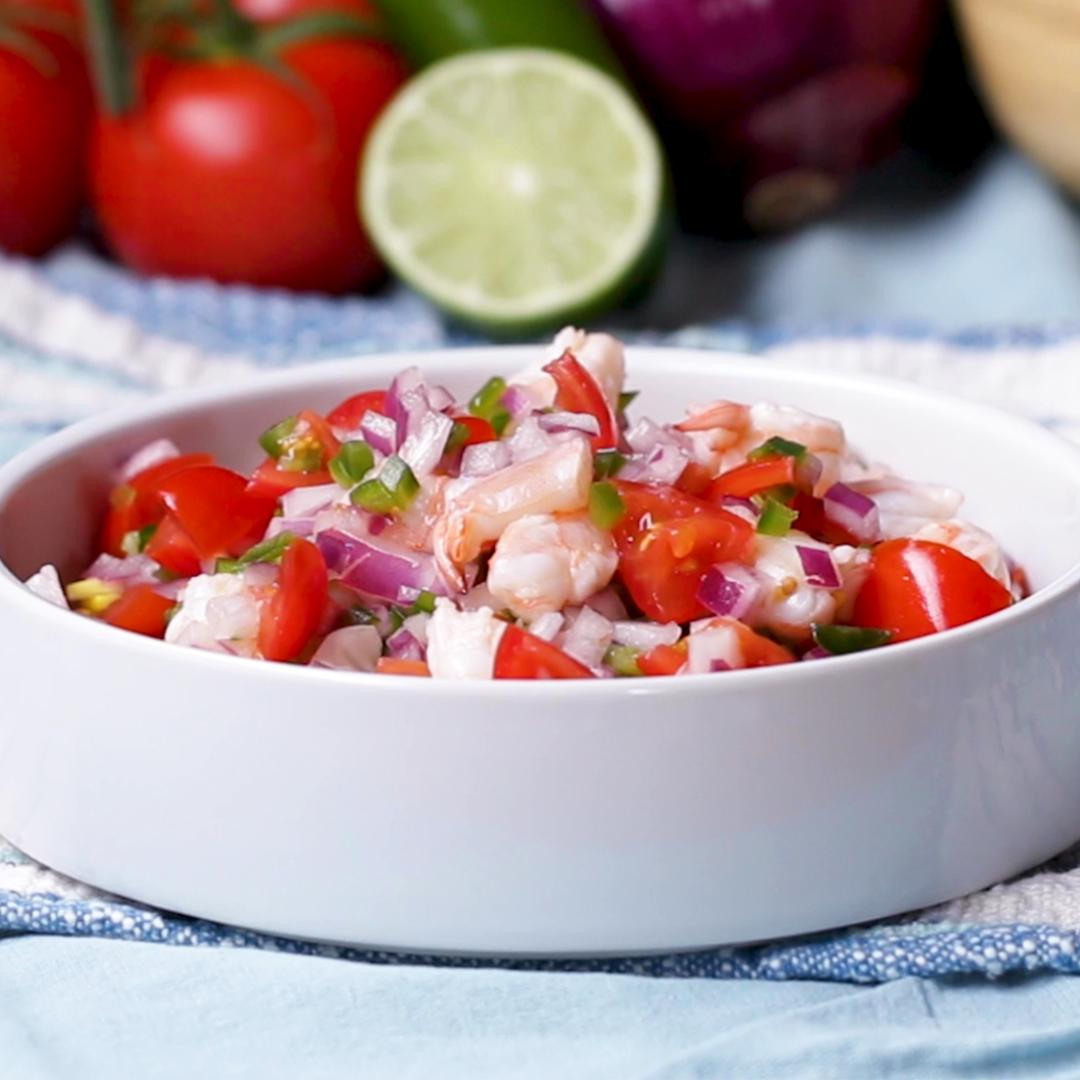 Easy Shrimp Ceviche Recipe By Tasty Spread spicy mayo onto tostadas, then add ceviche. easy shrimp ceviche recipe by tasty