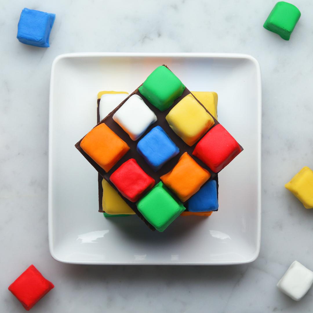 How to Make a Rubik's Cube Cake; Rubik's Cube Birthday, Anniversary