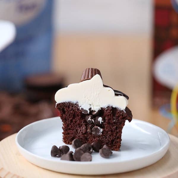 Chocolate Pinata Cupcake: Gooey Guilt