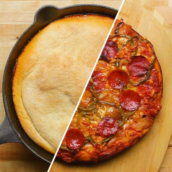 Upside Down One Pan Pizza