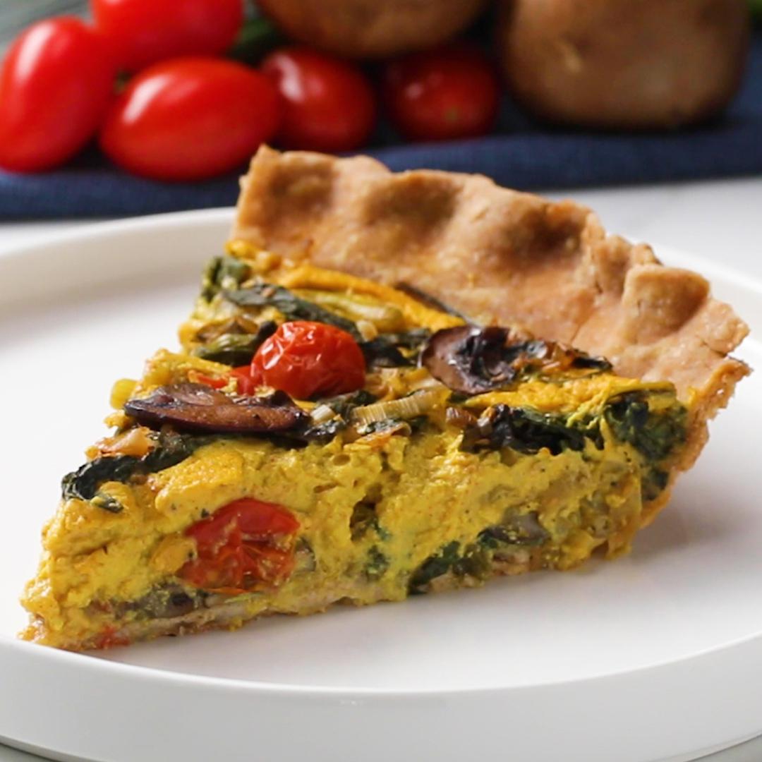 Garden Vegetable Vegan Quiche Recipe By Tasty