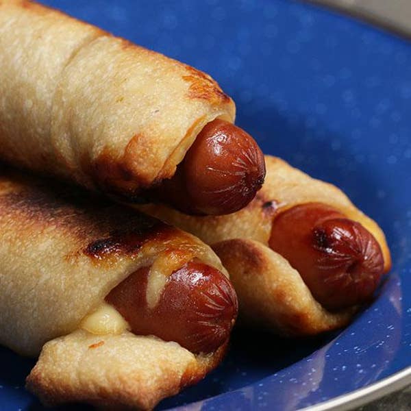 Cheesy Camping Hot Dogs